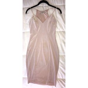 GUESS Pale Pink Velvet Dress Size XS